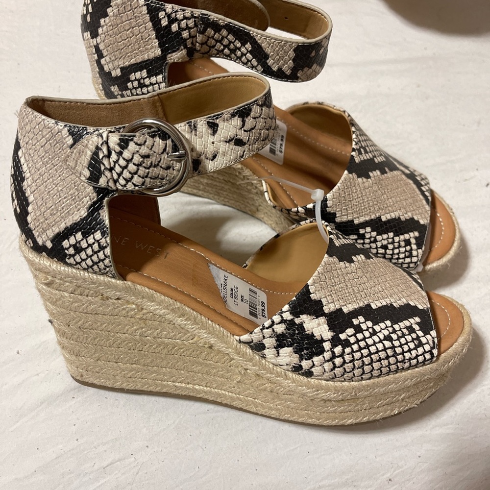 Snake print heels